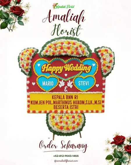 Papan Bunga Pernikahan Sulaa